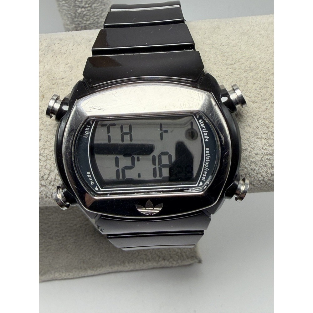 Adidas ADH1570 New Battery‎ Mens Digital Watch 44MM 8.5" Black Rubber Band